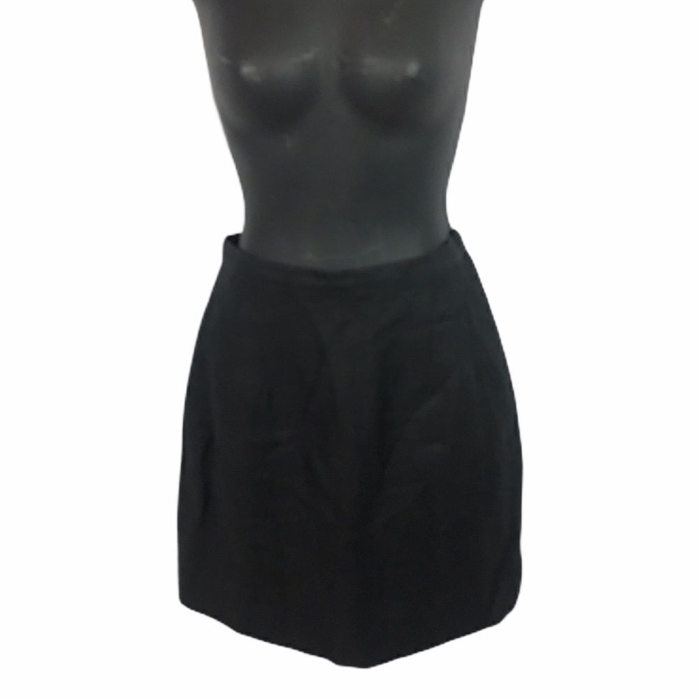 Jennifer Moore black Linen mini skirt 8 - Picture 4 of 9